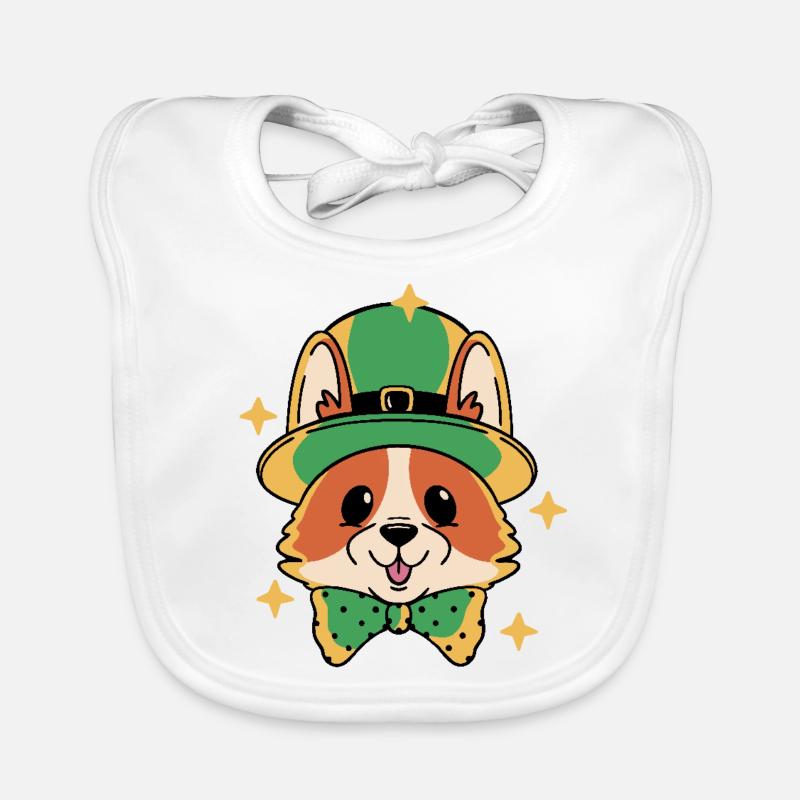Lutin Lucky Corgi Bavoir bio Bébé