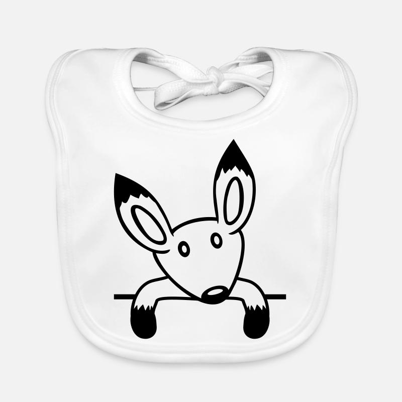 Fuchs Rotfuchs Hinter Zaun Mauer Wand Guckt Süß Baby Bio-Lätzchen