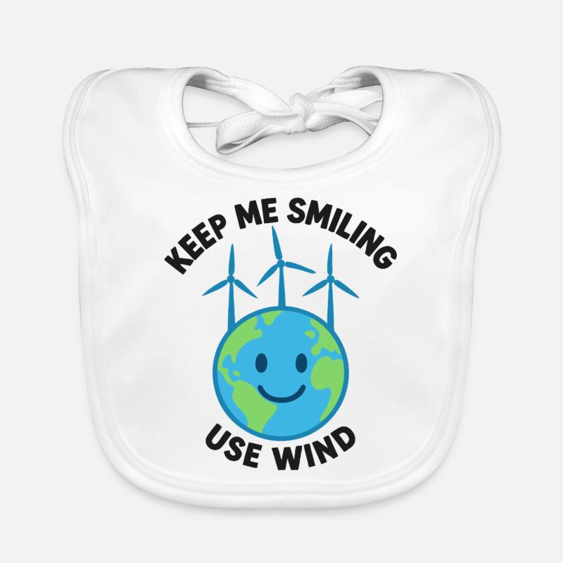 Keep Me Smiling – Use Wind Power Organic Baby Bibs