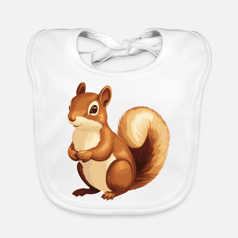 Squirrel Organic Baby Bibs