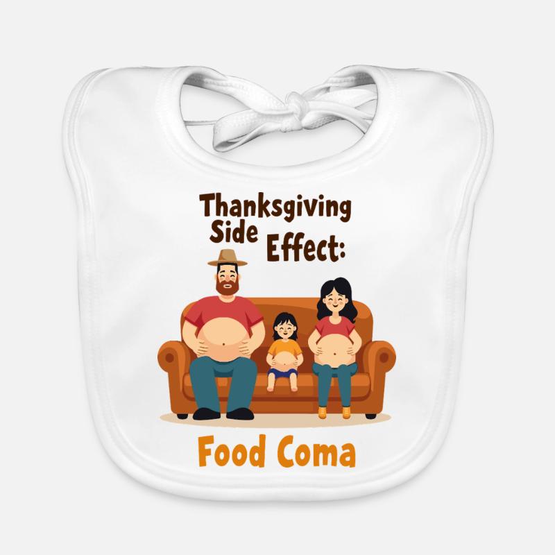 Coma alimentaire de Thanksgiving Bavoir bio Bébé
