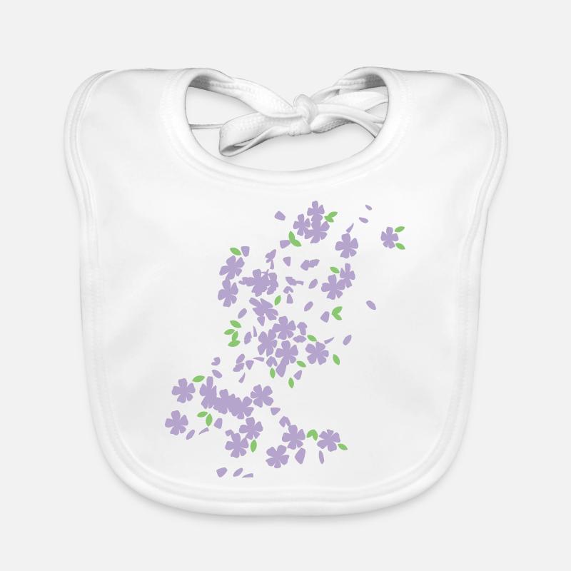 Blütenregen / raining blossoms (2c) Baby Bio-Lätzchen