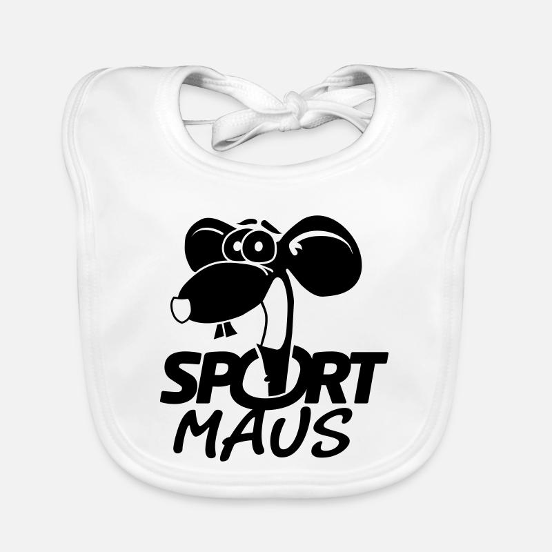 Sportmaus négative Bavoir bio Bébé