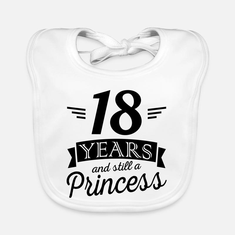 18 ans et encore une princesse - Bavoir bio Bébé - blanc