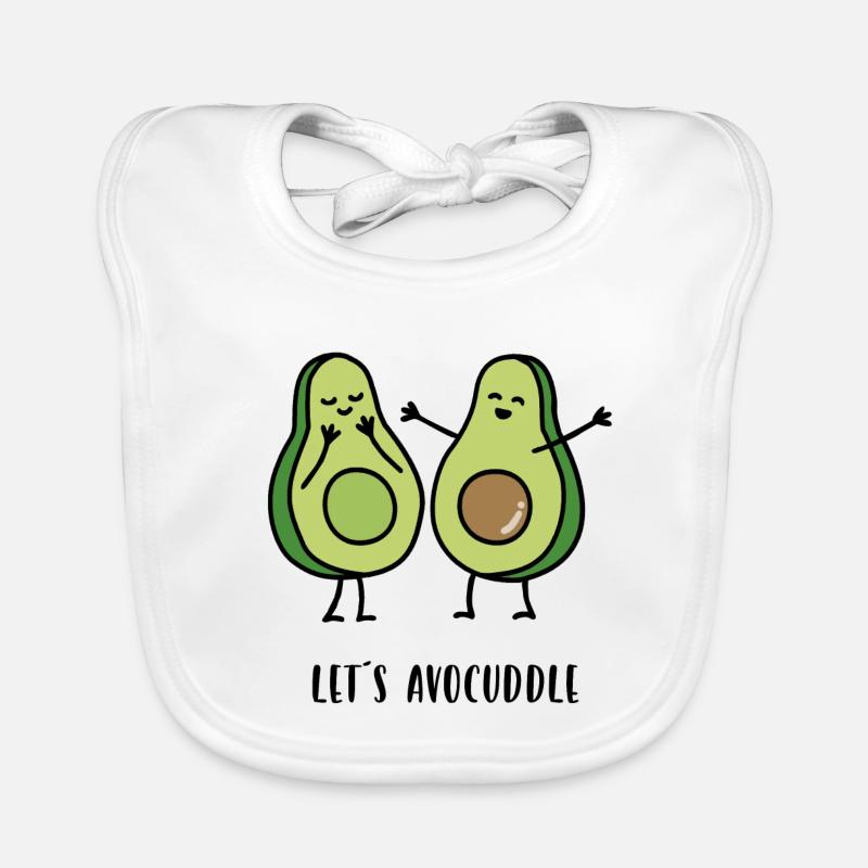 Let´s Avocuddle - Baby Bio-Lätzchen - Weiß