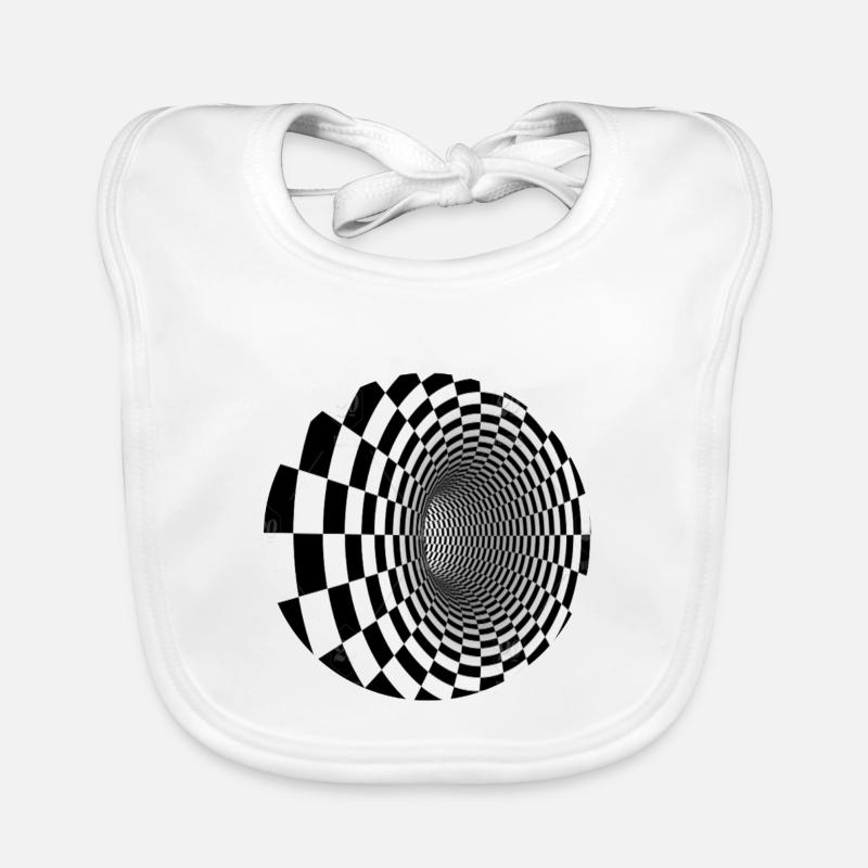 Tunnel Noir et Blanc Illusion Bavoir bio Bébé