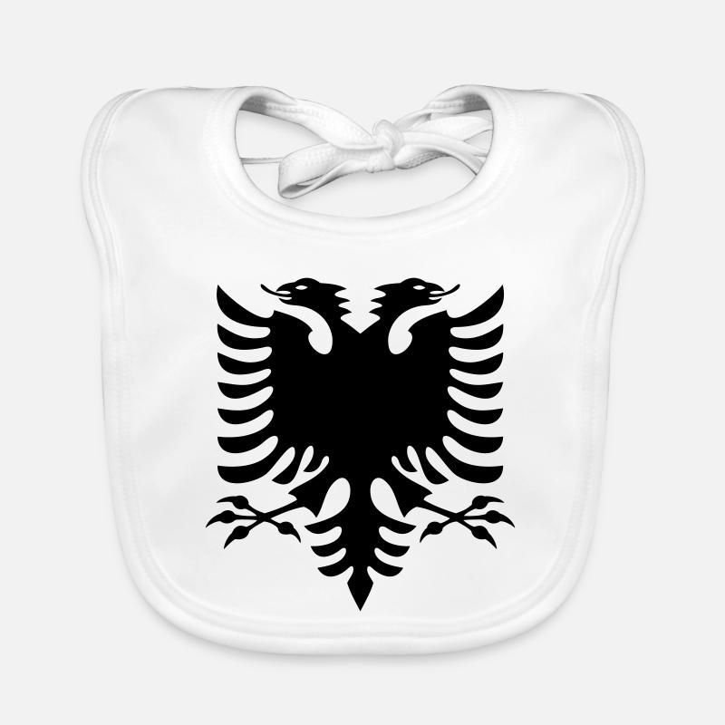 Drapeau de l’Albanie Bavoir bio Bébé