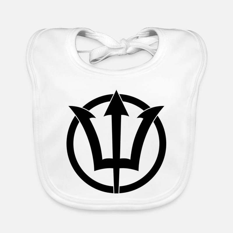 Poseidon Trident Symbol Organic Baby Bibs