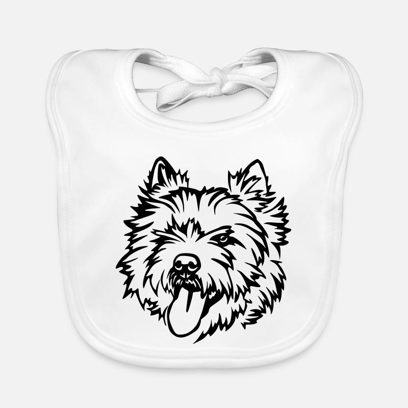 Cairn Terrier Kopf Baby Bio-Lätzchen