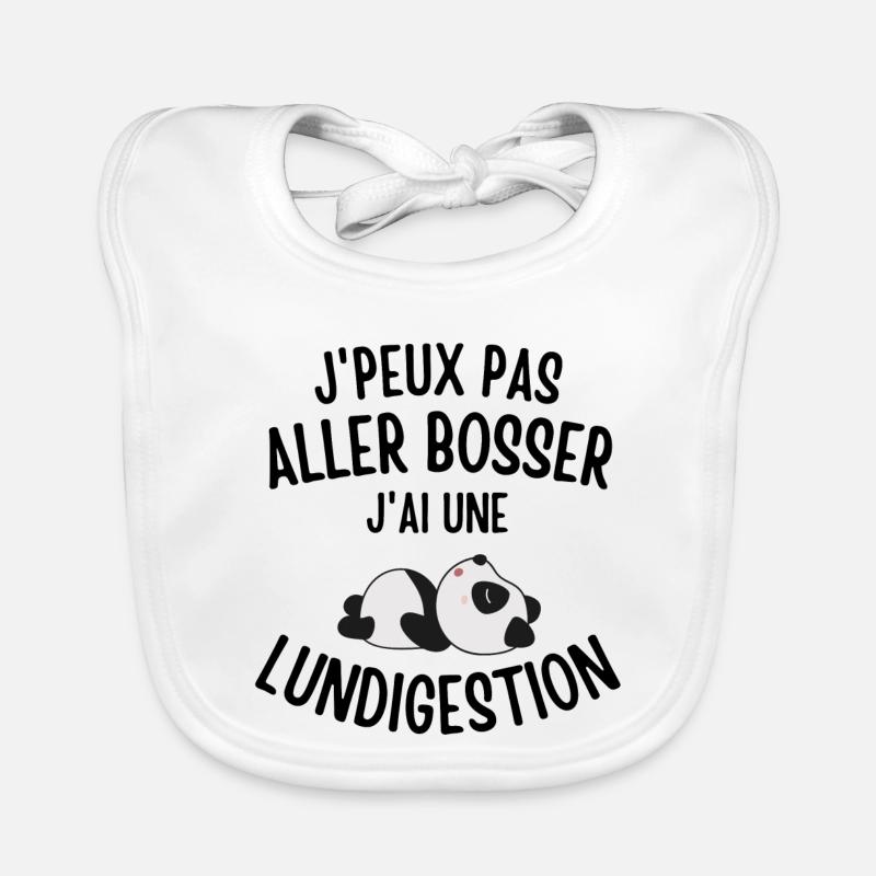 fatigué, pas du matin, pas du lundi Bavoir bio Bébé