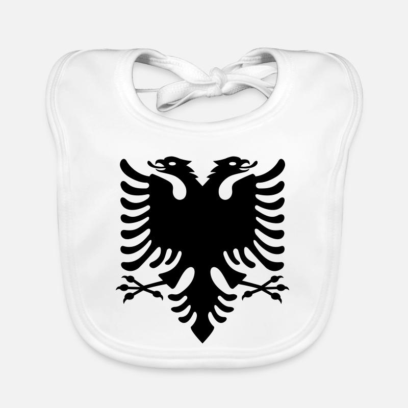 Albania - Baby Bio-Lätzchen - Weiß