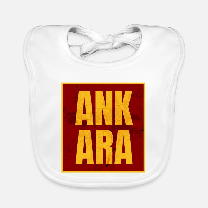 Ankara Großbuchstaben Gelb Rot Baby Bio-Lätzchen