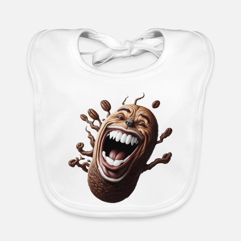 Grain de café chanceux Bavoir bio Bébé