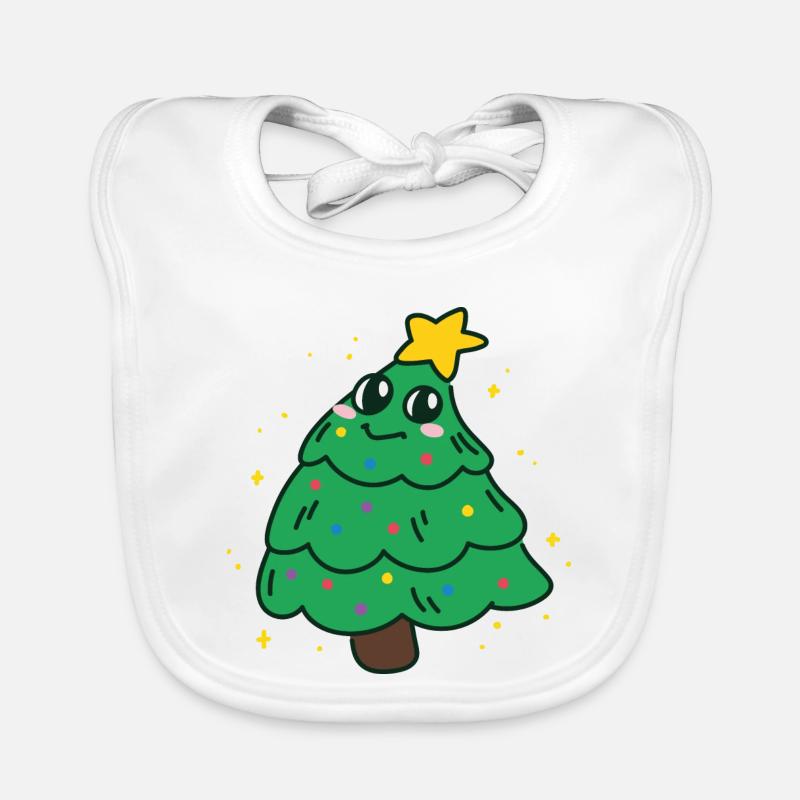 Weihnachtsbaum Baby Bio-Lätzchen