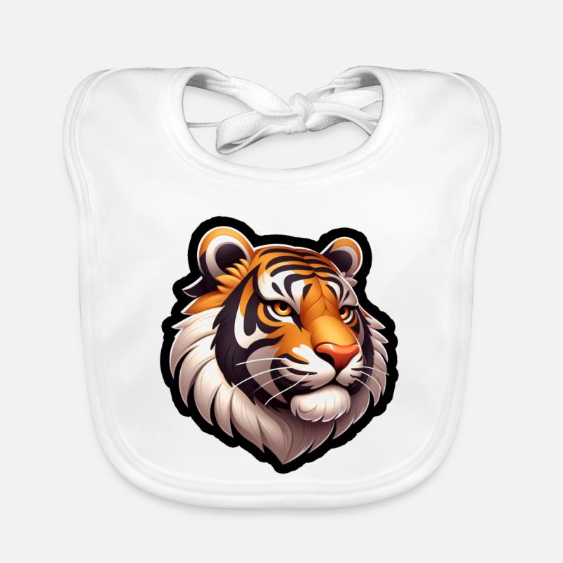 Tiger Kopf Comic Baby Bio-Lätzchen