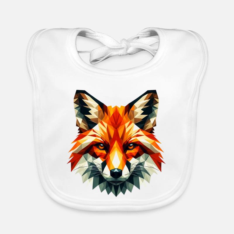 Polygonaler Fuchs Baby Bio-Lätzchen