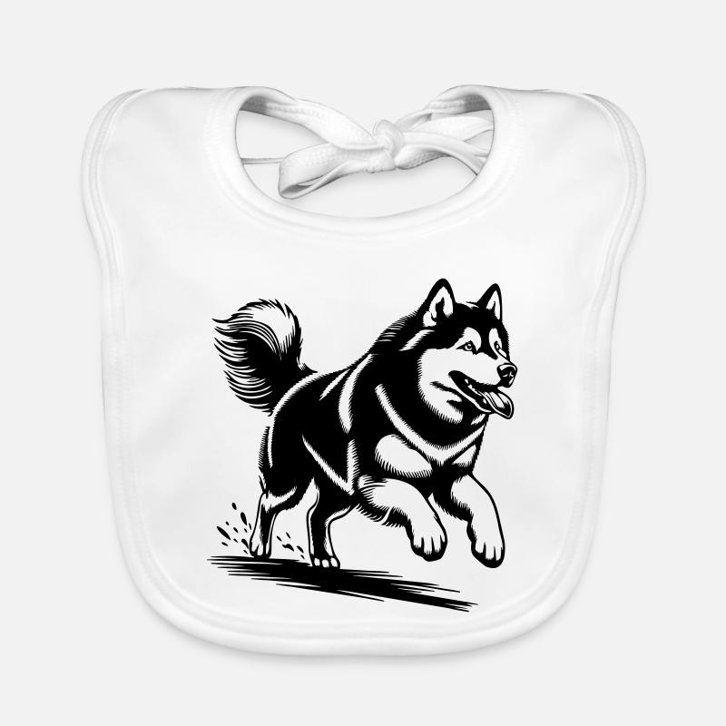 Alaskan Malamute Organic Baby Bibs