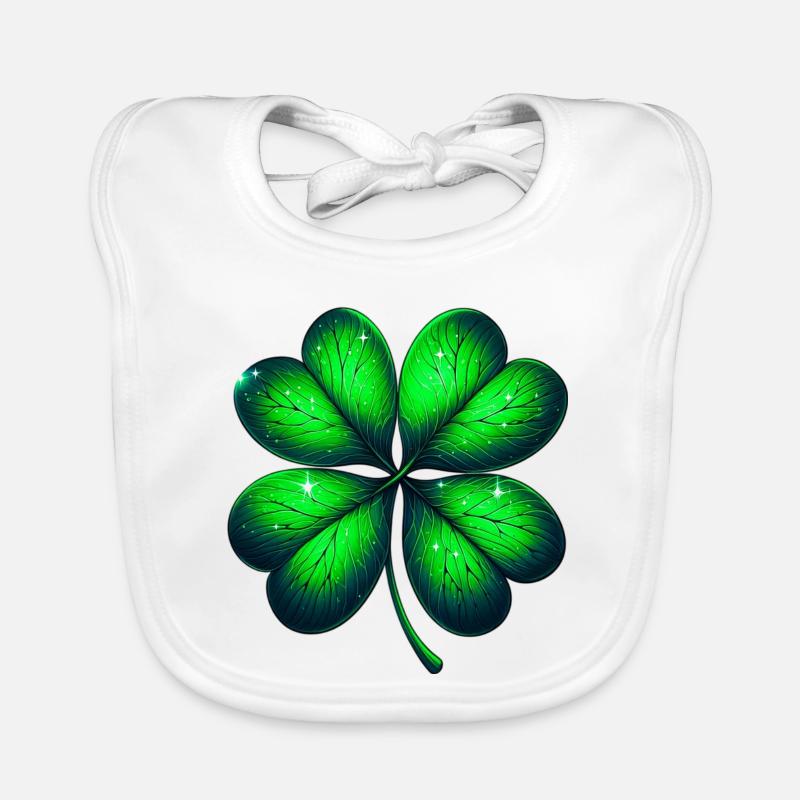 Trèfle à quatre feuilles Bavoir bio Bébé