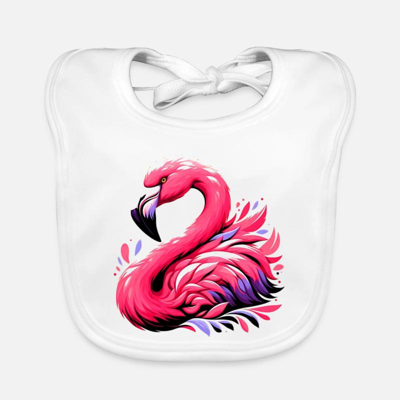 Flamant Bavoir bio Bébé