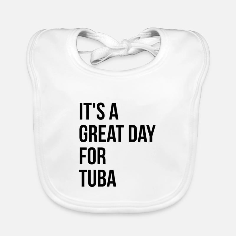 Tuba - Baby Bio-Lätzchen - Weiß