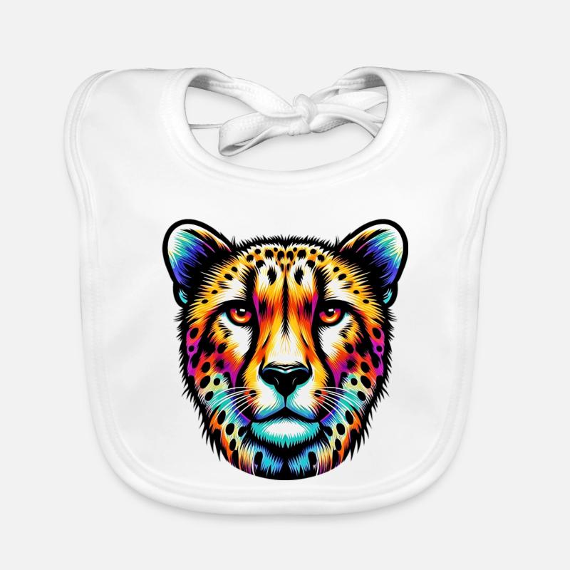 Cheetah Organic Baby Bibs