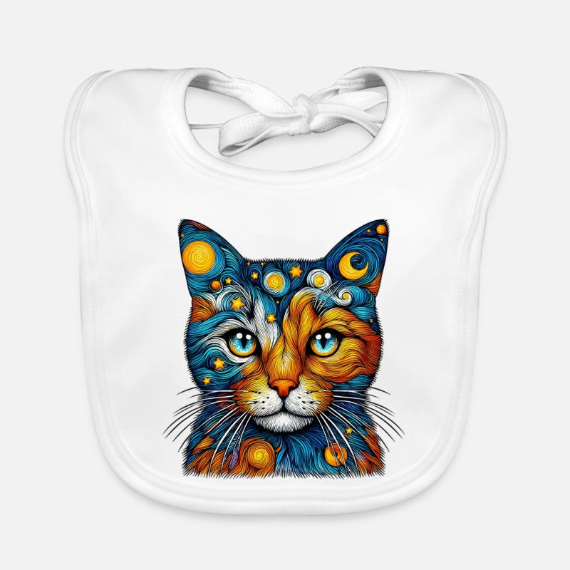 Chat Bavoir bio Bébé