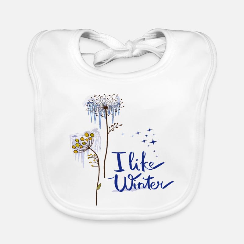 Fleurs de glace Bavoir bio Bébé