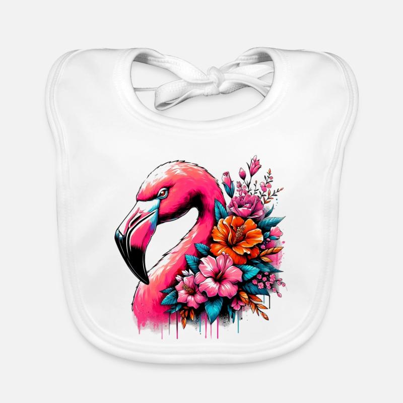 Flamant Bavoir bio Bébé