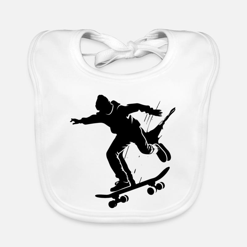 Skateboarder Baby Bio-Lätzchen