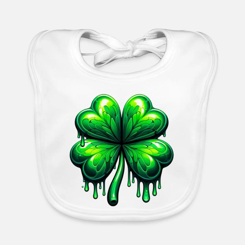 Four-leaf clover Organic Baby Bibs