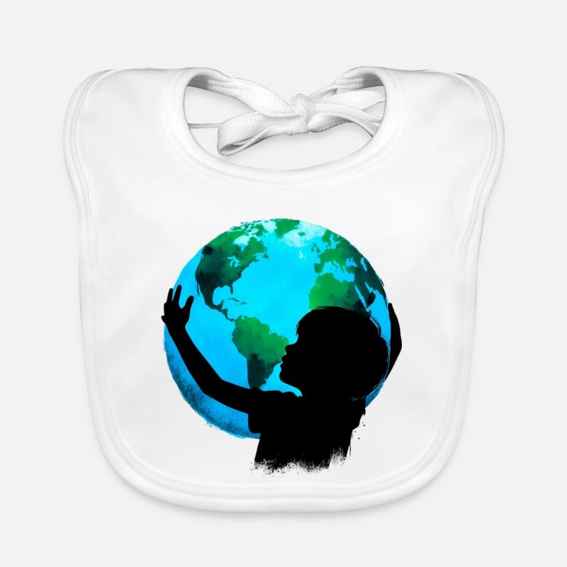 Planète Terre Bavoir bio Bébé