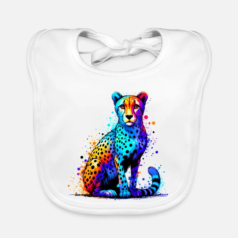 Cheetah Organic Baby Bibs