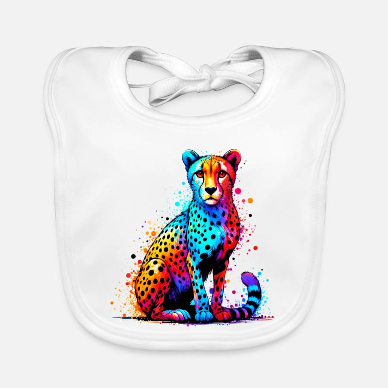 Cheetah Organic Baby Bibs