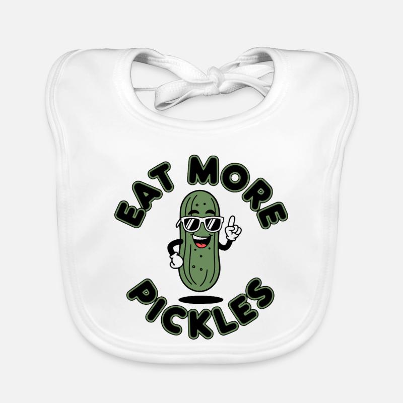 Eat More Cornichons Concombres Fun Chemise Bavoir bio Bébé
