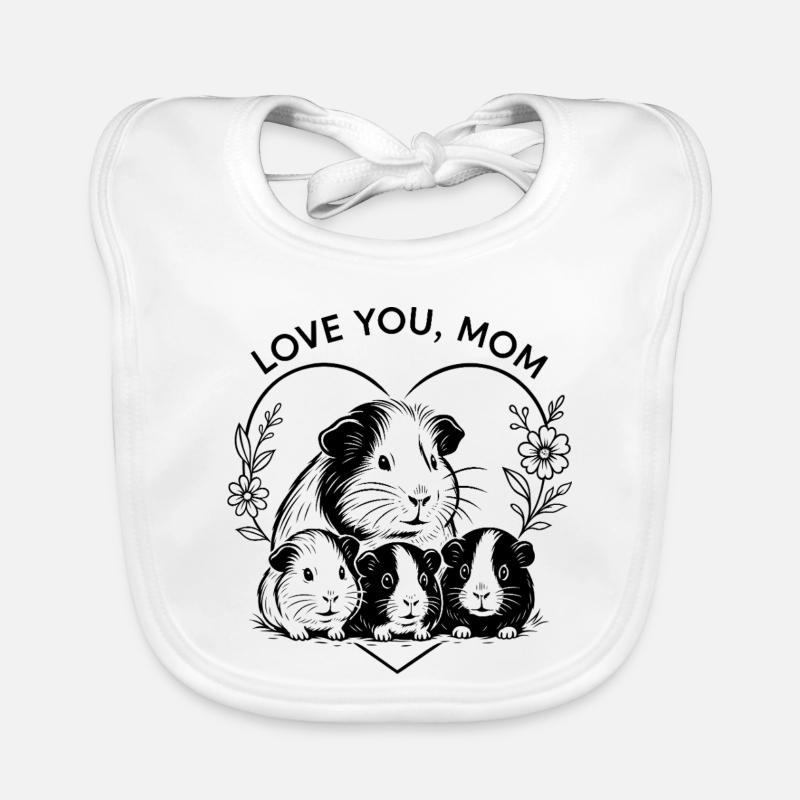Meerschweinchen Mama Muttertag Geschenkidee Baby Bio-Lätzchen