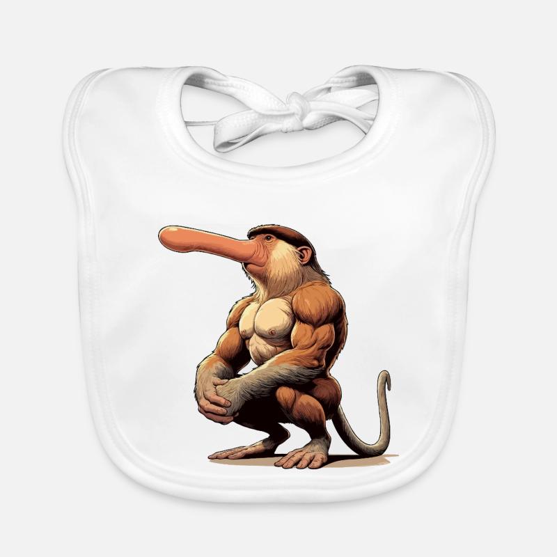 Trompe singe coriace Bavoir bio Bébé