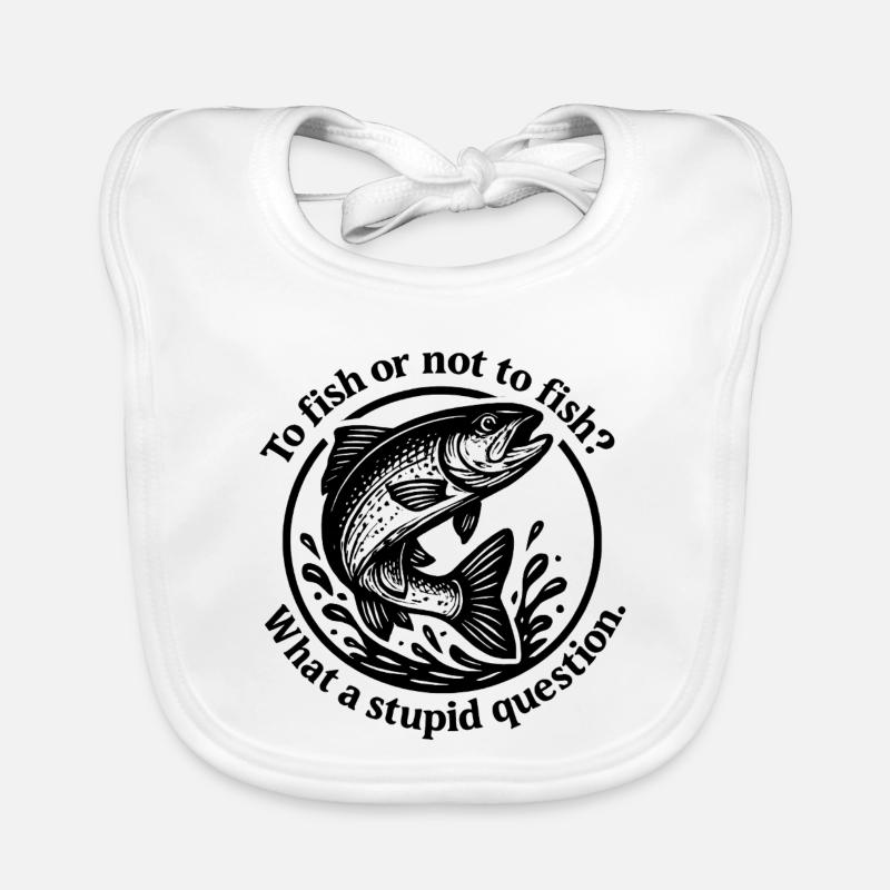 Source de poisson Question Motif Bavoir bio Bébé