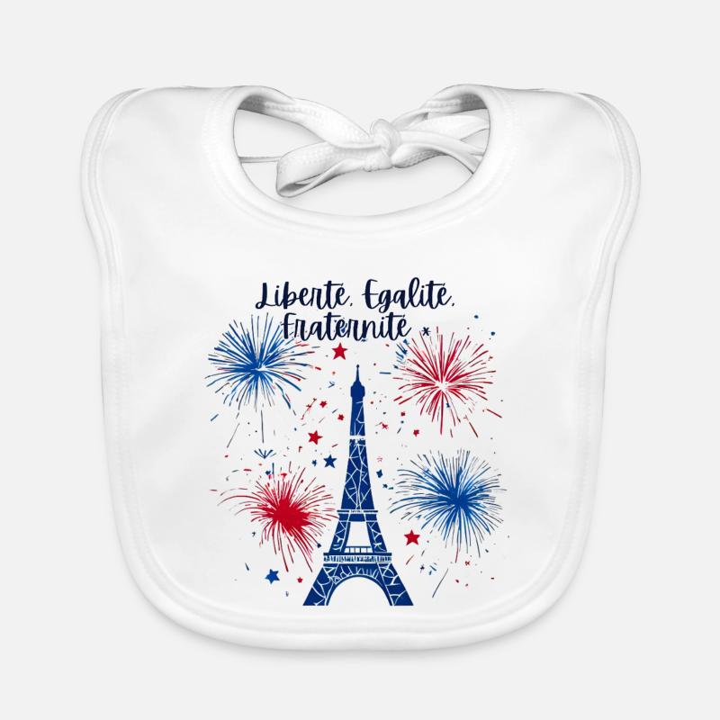 Liberté Egalité Fraternité Bavoir bio Bébé