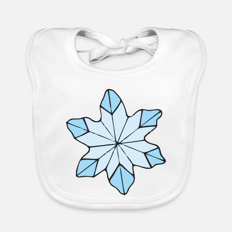 Design élégant de fleur de glace bleue Bavoir bio Bébé