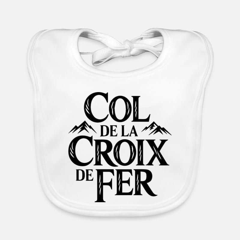 Col de la Croix de Fer Cyclisme Art Bavoir bio Bébé
