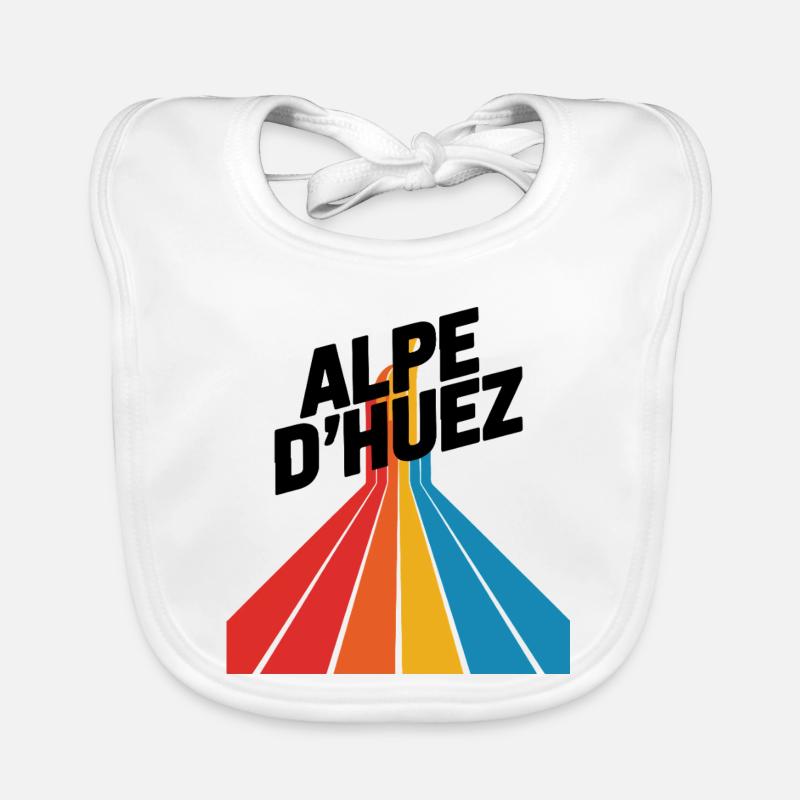 Alpe d’Huez Vintage Cyclisme Bavoir bio Bébé
