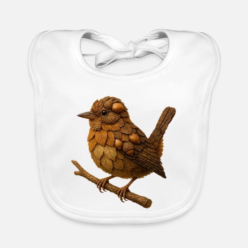 Troglodyte à l’aspect naturel Bavoir bio Bébé