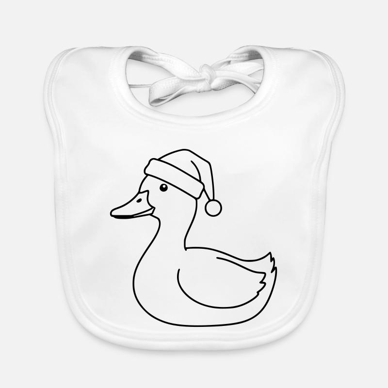 Art de lignes de canard de Noël Bavoir bio Bébé