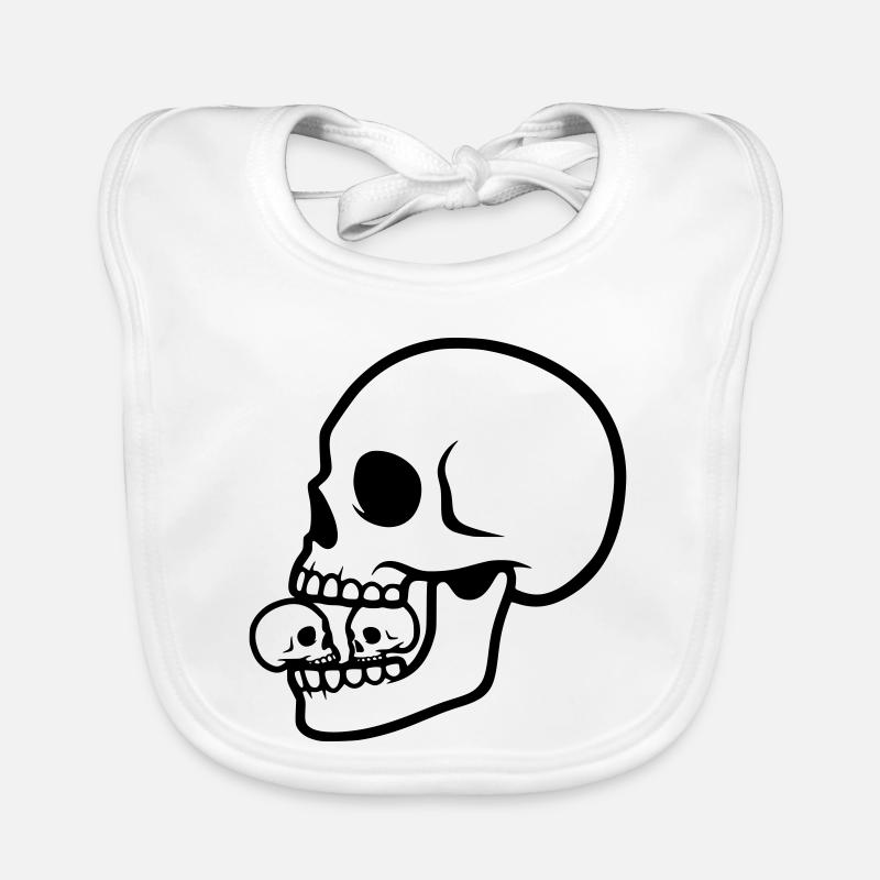 Crâne macabre | Conception d’horreur Bavoir bio Bébé
