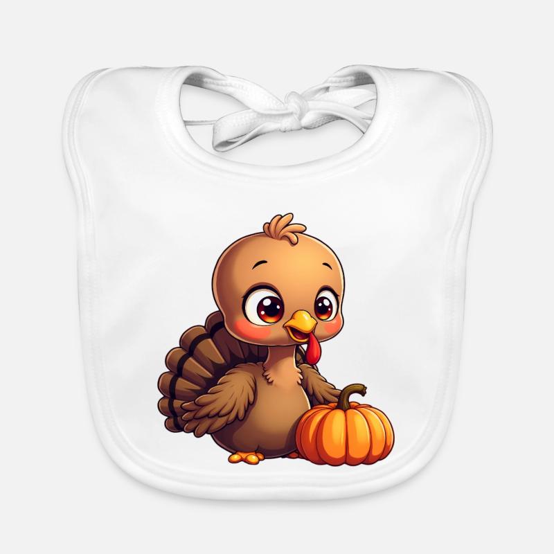 Bébé dinde de Thanksgiving Bavoir bio Bébé