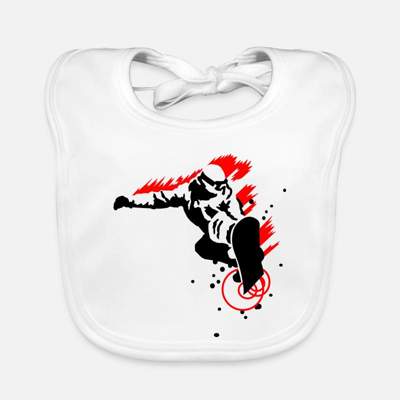 Snowboarders Organic Baby Bibs