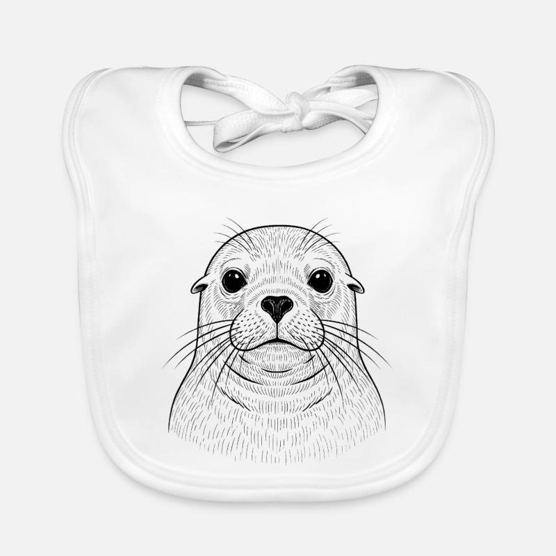 Phoque Bavoir bio Bébé