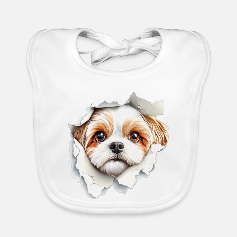 Shih Tzu Bavoir bio Bébé