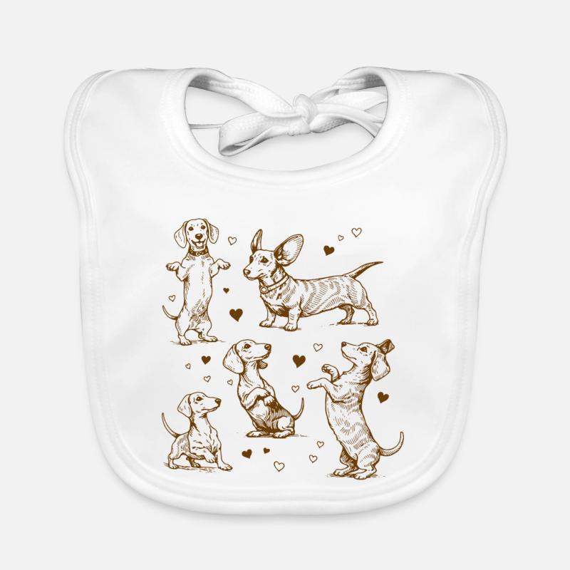 Teckel Teckel Chiens Teckels Teckel Chien teckel Teckel Bavoir bio Bébé