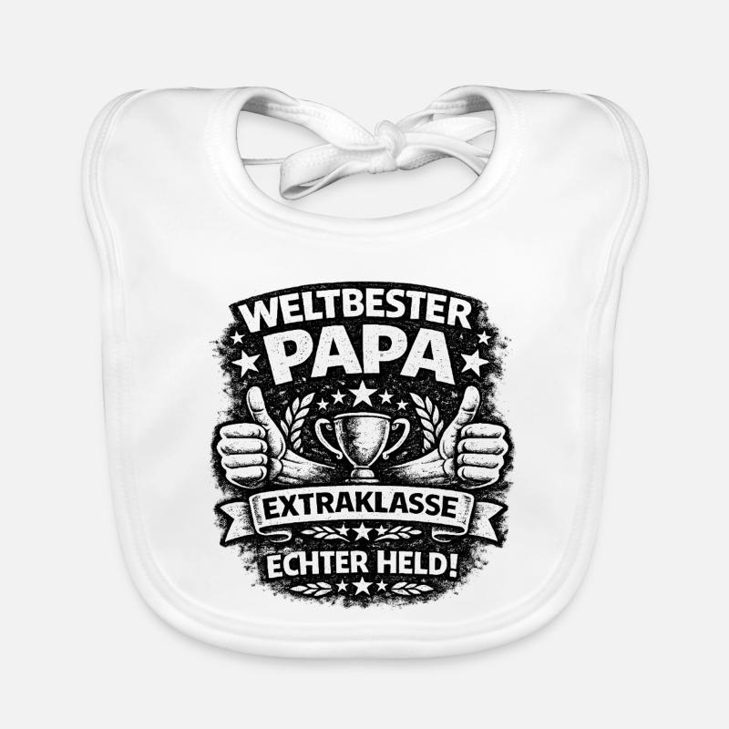 Weltbester Papa Extraklasse Baby Bio-Lätzchen